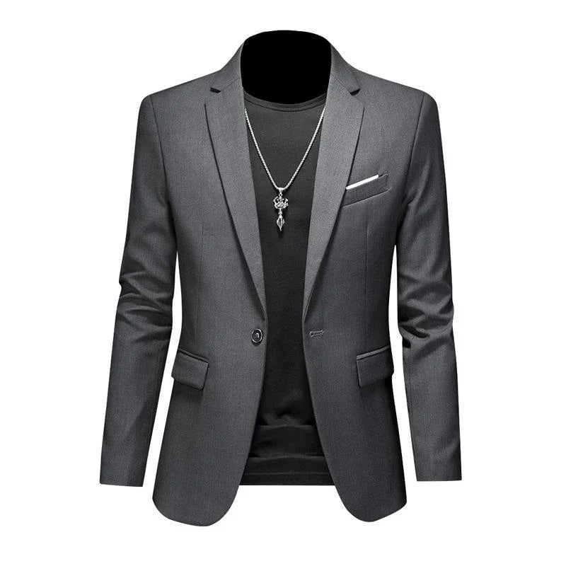 Boutique Fashion Solid Color High-end Brand Casual Business Men's Blazer Groom Wedding Gown Blazers for Men Suit Tops Jacke Coat