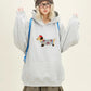 Women Sweatshirt Streetwear Couples Tops Casual Loose Hoodie Autumn Winter Cartoon Dog Embroidery Hooded Pullover