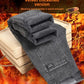 2025 New Winter Men Black Straight Stretch Denim Thick Velvet Pants Warm Jeans Casual Fleece Line Trousers Male Plus Size