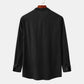 2026 Spring Summer New Mens Slim Fit Solid Color Long Sleeve Shirt Cotton Linen Casual Top Breathable ventilate absorb sweat