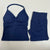 Impact Yoga Set Women Padded Halter Tank Top Scrunch Butt Lifting Gym Shorts Set Summer Sportswear Workout Clothes