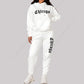Women's Sets Hoodies Pants 2 Piece Outfits Aesthetic Sportswear Sweatsuit Chicago Graphic Letter Print Plus Size Pink Tracksuit
