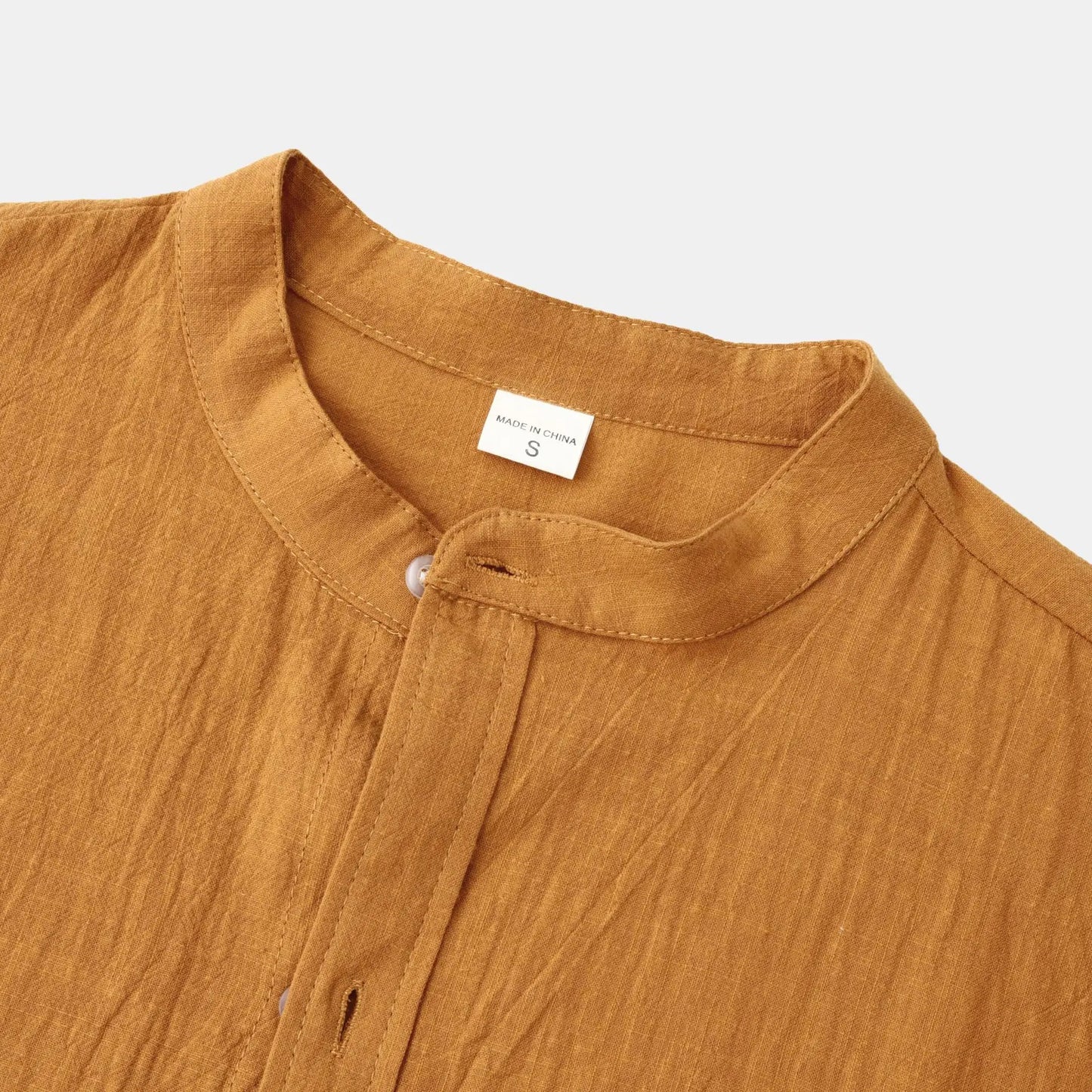 2026 Spring Summer New Mens Slim Fit Solid Color Long Sleeve Shirt Cotton Linen Casual Top Breathable ventilate absorb sweat