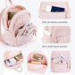 BAGSMART Laptop Bags College Casual Backpack for Women Quilted Small Computer Bookbag Water-Resistant 15.6 Inch notebook Bag