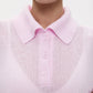 Wolfeel Summer New Polo Collar Hollow Knitted Short Sleeved Sweater Women's Bubble Sleeve T-shirt Female Simple Knitted Sweater