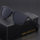 Classic Square Men's Sunglasses Comfortable Lightweight Black Frame Glasses Ideal for Travel Photography Gifts