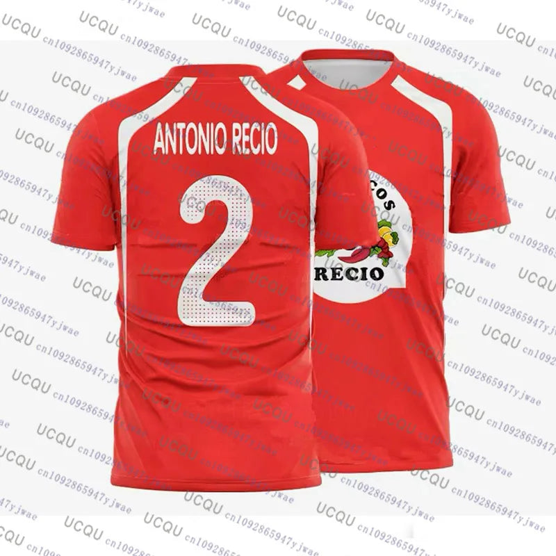 Amador Recio Football Jerseys Seafood Shrimp Recio Print T-Shirt Quick Drying Sportswear Summer Beach Tee Men's Women's T-Shirts