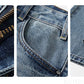 KSTUN 2026 Summer Distressed Jeans For Men Wide-leg Ripped Baggy Pants Loose Straight Vintage Streetwear Hip hop Motocycle Jeans