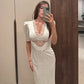TARUXY Sexy Hollow Lace Dress Women's Fashion Short Sleeve Elegant High Waist Slim Print Dress Summer Party Club Clothes Female