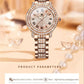 OLEVS Watch Women Fashion Elegant Stainless Steel Waterproof Quartz Wristwatch Luxury Ladies Dress Watches
