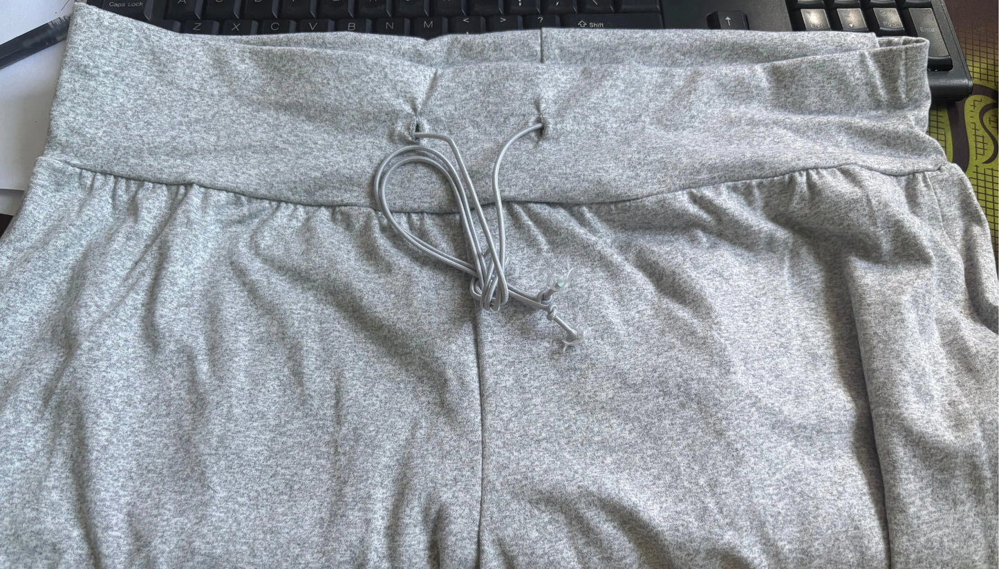 Autumn and Winter New Solid Color Drawstring Women's bell-bottoms Casual Fashion Dressing
