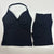 Impact Yoga Set Women Padded Halter Tank Top Scrunch Butt Lifting Gym Shorts Set Summer Sportswear Workout Clothes