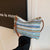 Women's Striped Woven Straw Tote Bag - Lightweight Large Capacity with Detachable Coin Purse & Zip Closure for Beach Vacation