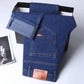New Men Light Luxury Stretch Slim Fit Pants Comfortable Soft Business Fashion Straight Casual Denim Trousers Male Brand Clothing