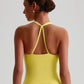 Solid Color Sports Tank Top Women Fitness Bra TightsCross Back Gym Clothe Underwear Yoga Vest High impact shockproof Chest Pad