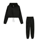 Winter Tracksuit Women Two Piece Set - Oversized Hoodie Sweatpants Solid Color Sportswear Suit |Casual Sweatshirt Trouser Set