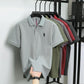 100% pure cotton men's breathable short sleeve T-shirt high-end luxury brand embroidered loose casual summer business polo shirt