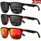 1-4PCS Men Classical Square Polarized Sports Sunglasses Lightweight PC Frame UV400 for Driving Fishing Cycling Unisex Durability