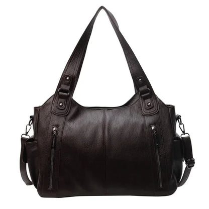 Hot Selling Soft Inner Compartment Shoulder Bag 2024High Quality Contrasting Color Women's Bag Fashion Zipper Pu Women's Handbag