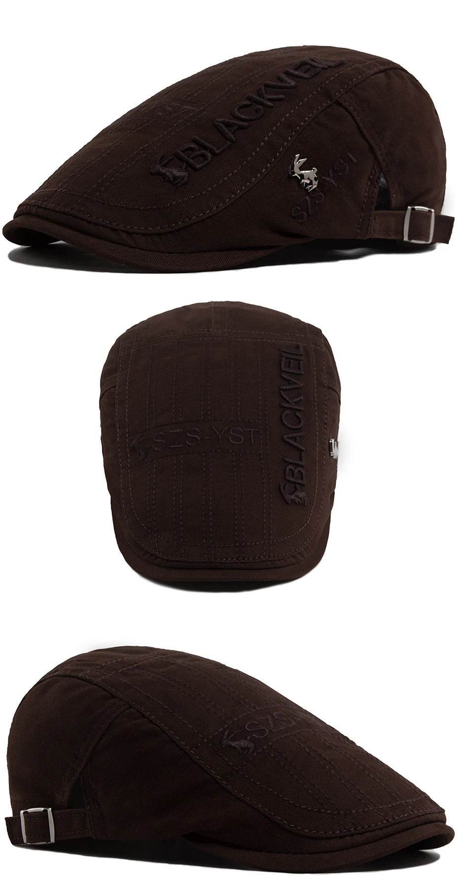 Men Beret Fashion Rabbit Embroidery Flat Caps Spring Summer Visor For Male Fashion Vintage Newsboy Cap Casual Berets Adjustable