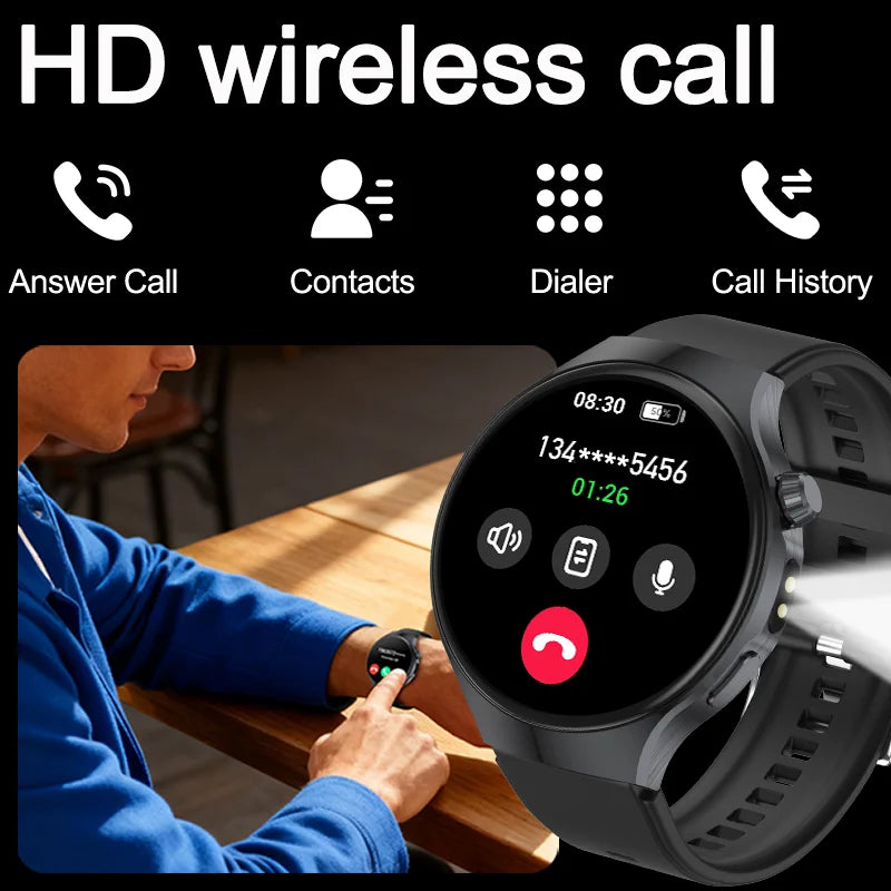 2026 New Outdoor Smart Watch 1.7-inch HD Screen, 100+T Sports Mode, Bluetooth Call Waterproof Smart Watch