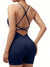 Sexy Fitness Jumpsuit Women Cross Adjustable Sports Playsuit Running One Piece Yoga Suit Scrunch Shorts Backless Set Romper