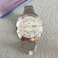 automatic mechanical unisex Orient watch with large rotating dial, fully functional stainless steel Japanese movement