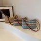Women's Striped Woven Straw Tote Bag - Lightweight Large Capacity with Detachable Coin Purse & Zip Closure for Beach Vacation