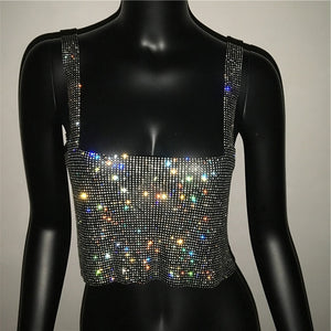 Diamonds Sequins Cami Cropped Top