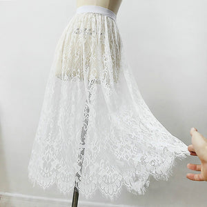 Sexy Lace Transparent Tulle Skirt