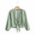 Vintage Green Polka Dot Blouse And Skirt
