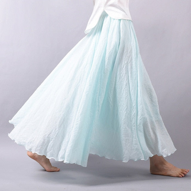 Linen Cotton Long Skirts