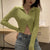 Fashion Ribbed Zip-up Cardigan